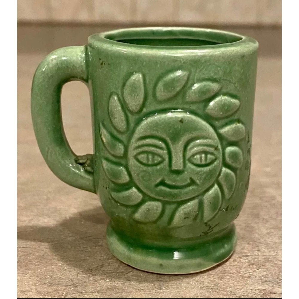 Vintage Mini Green Tea Cup 2.25” Sunshine